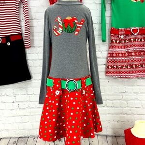 Pink & Violet Christmas‎ Dress Girls size 7/8 sequins